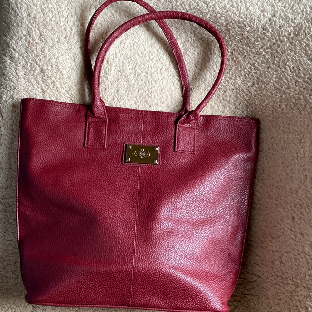 Essence Of Beauty Maroon Tote Bag